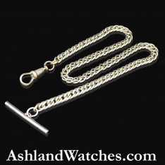 13-1/2" Vintage T-Bar Pocket Watch Chain